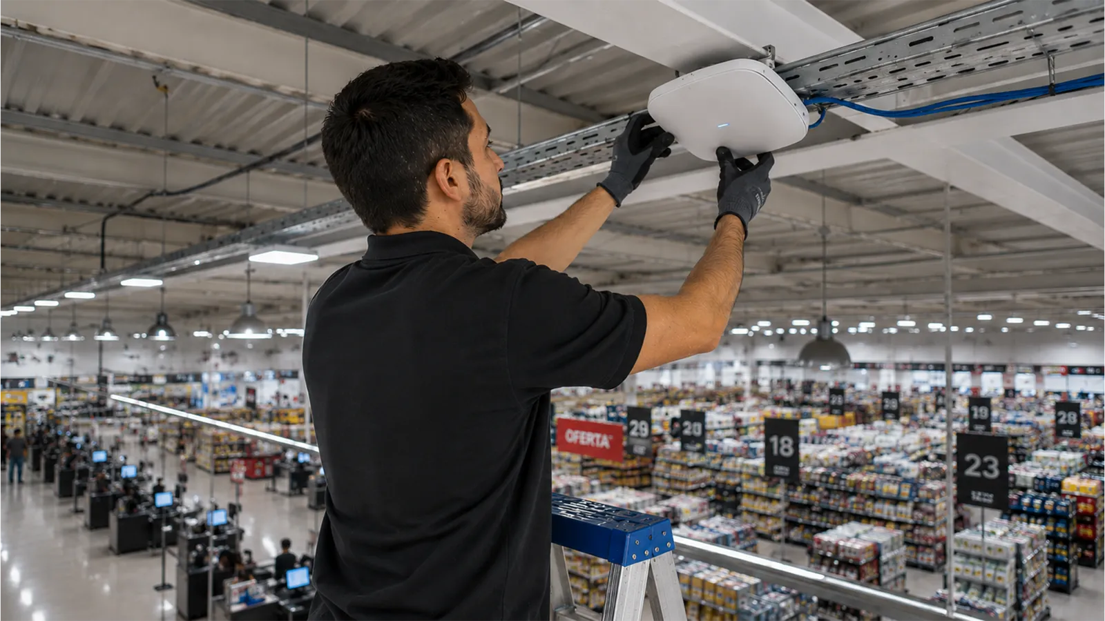 Instalación de antenas Wi-Fi y redes