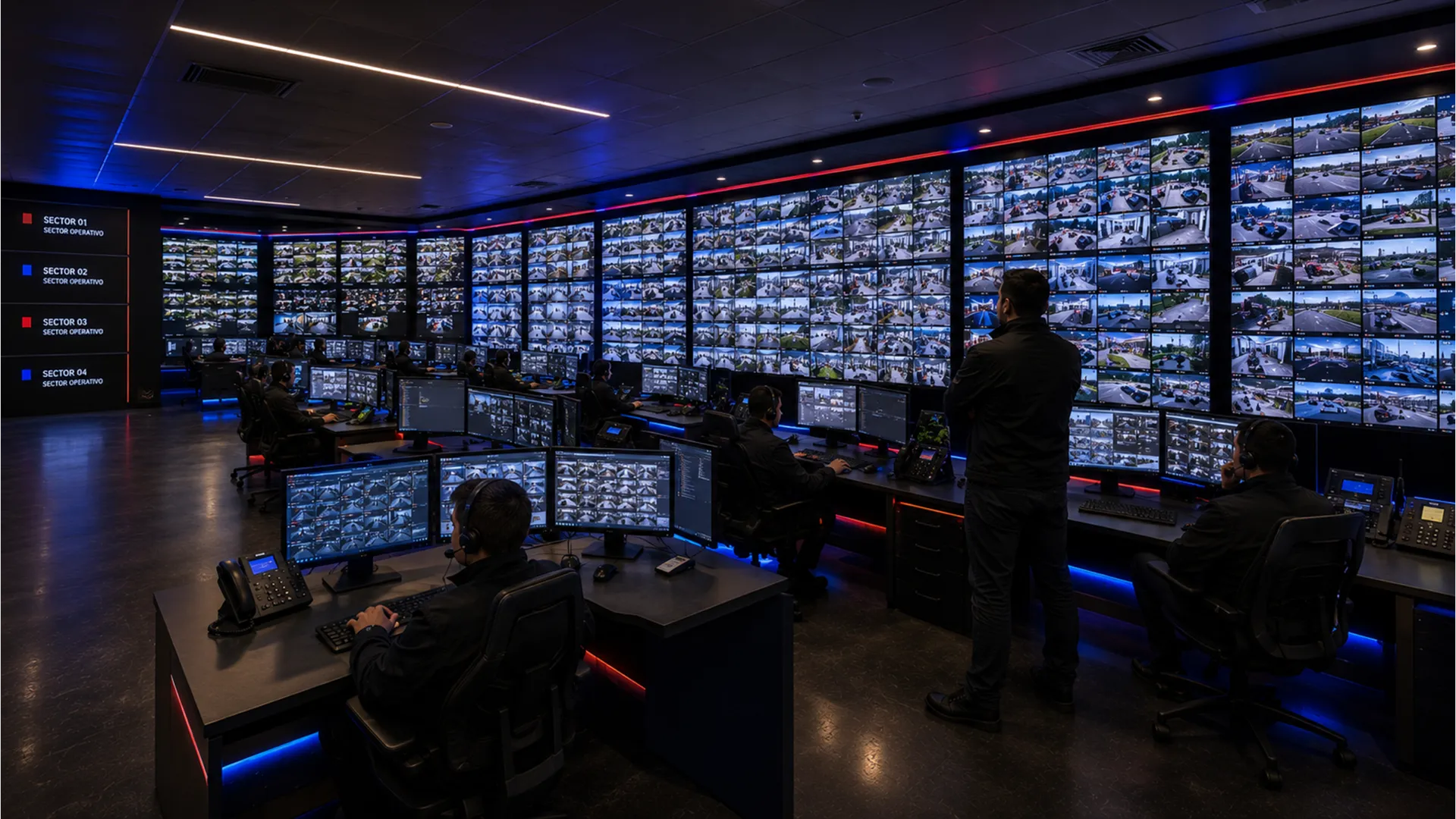Videowall del Centro de Monitoreo Inteligente